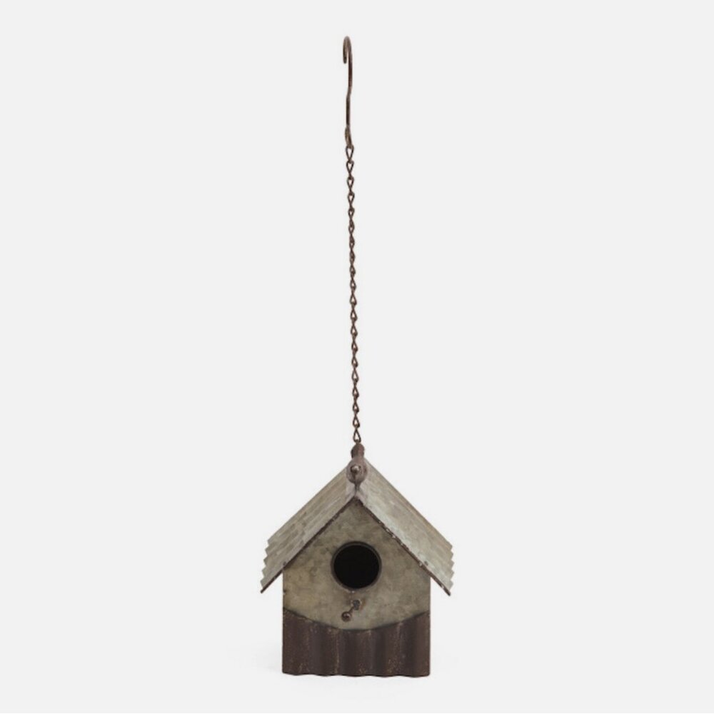 NWOT Pd Home & Garden Tin Rustic Design Hanging Birdhouse